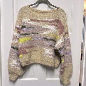 Anthropologie Pilcro Boat-Neck Cropped Sweater